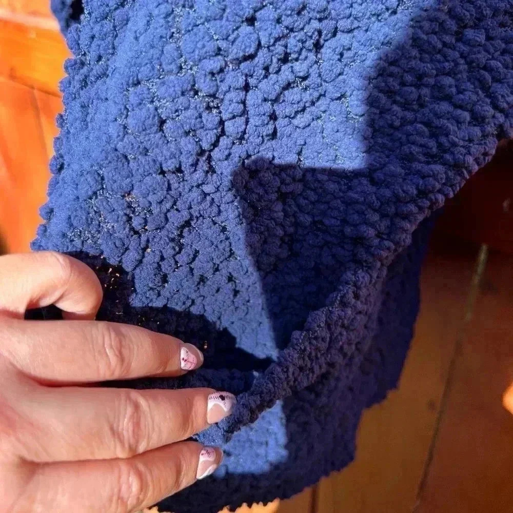 Blue Popcorn Sweater Cardigan - So Comfy and Soft - Picture 2 of 6
